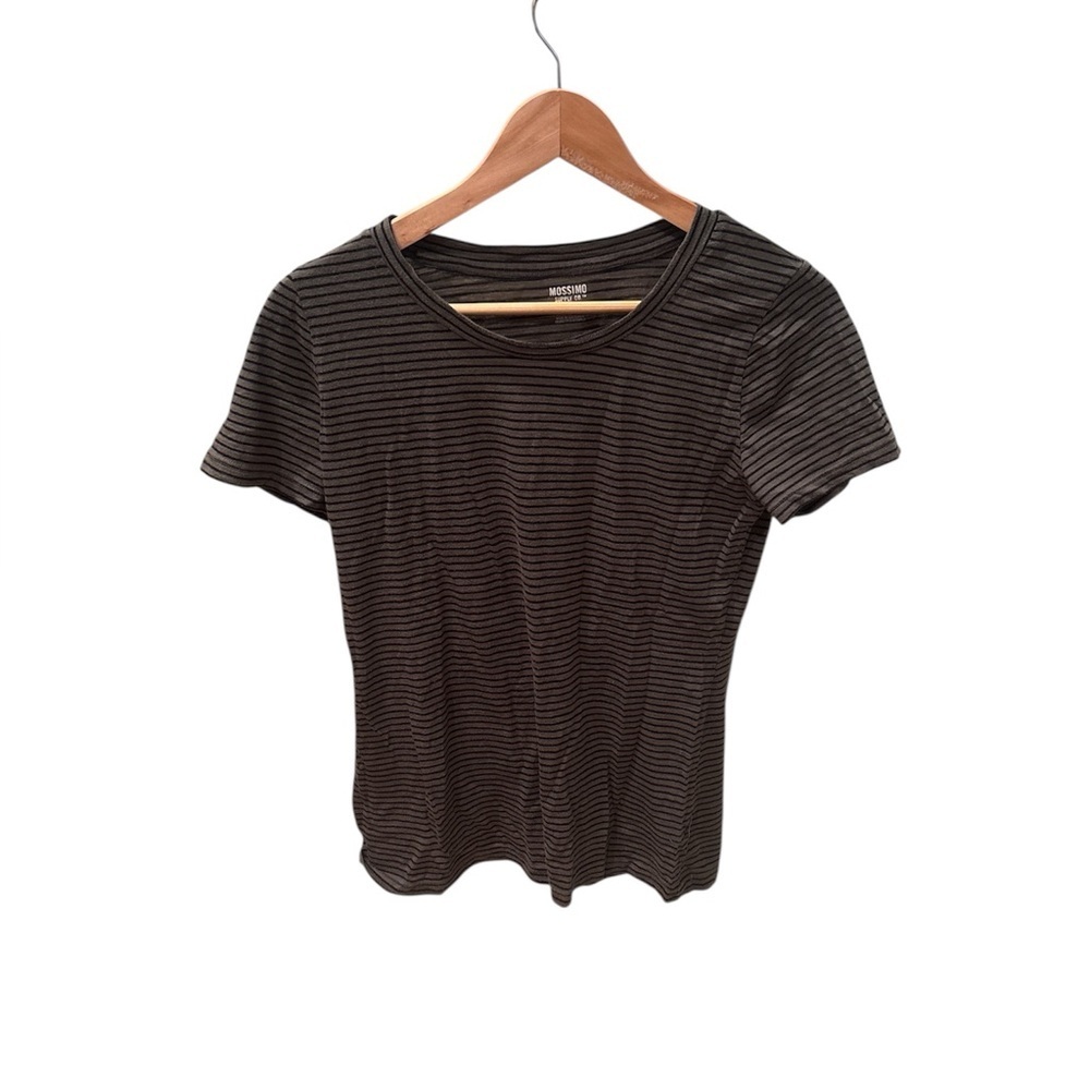 Mossimo Supply Co. Black and Gray Striped Tee